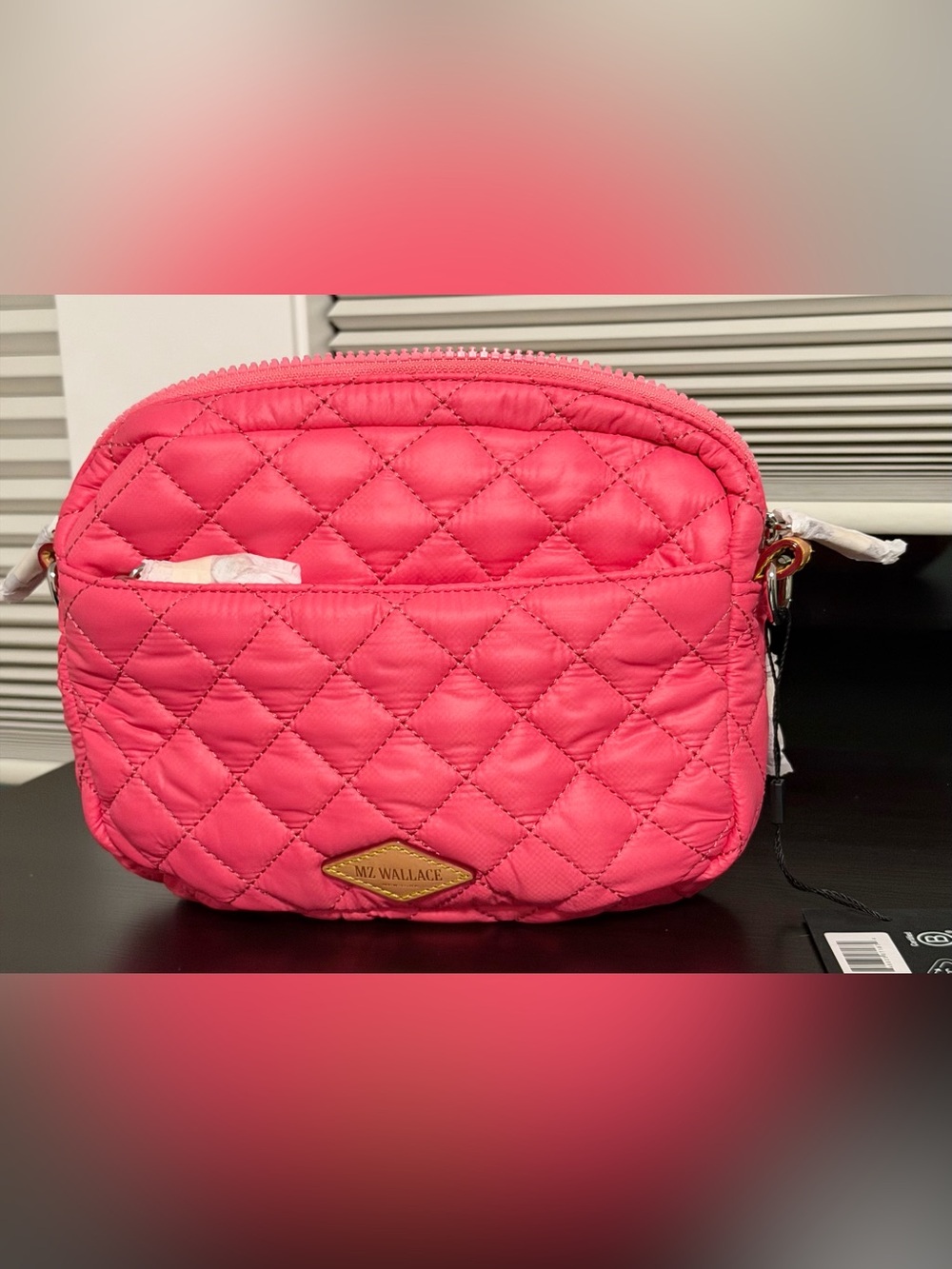 MZ Wallace Flamingo Pink Metro Camera Bag - Picture 8 of 9